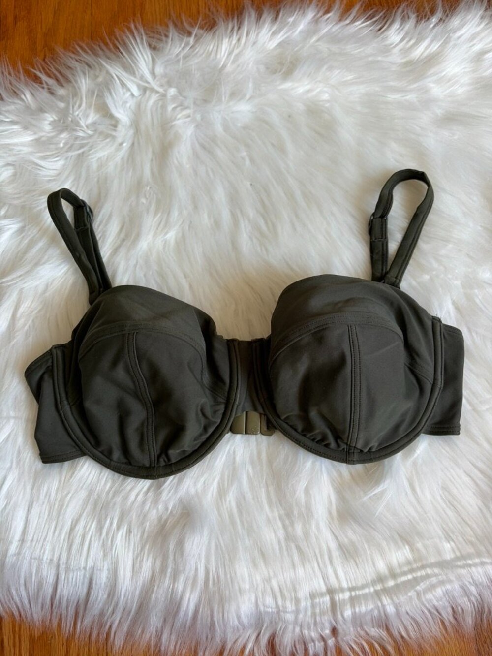 Seafolly Australia Army Green Bikini Swim Top Women's 12